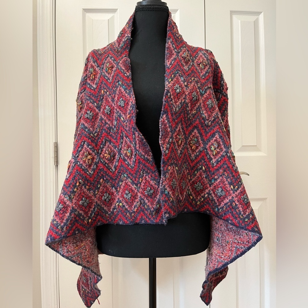Anthropologie Sleeping on Snow Wool Blend Cardigan Size Small